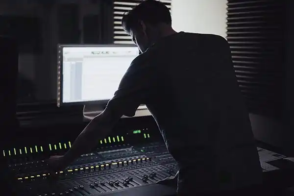 Muziek afmixen op studio monitors